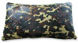 Camo Print Cowhide Pillow Size: 12x20&quot; Brown/Green/Beige Cow Hide Pillow #211 - £157.45 GBP