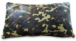 Camo Print Cowhide Pillow Size: 12x20&quot; Brown/Green/Beige Cow Hide Pillow #211 - $197.01