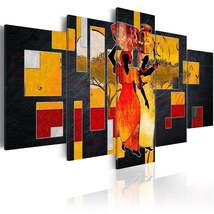 Tiptophomedecor Abstract Canvas Wall Art - Desert Walk - Stretched &amp; Framed Read - £73.06 GBP+
