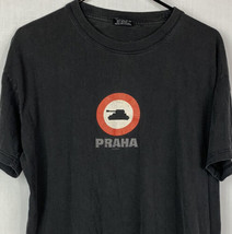 Vintage Praha T Shirt Fun Explosive Art Handmade Men’s Large Promo Crew 90s - £31.92 GBP
