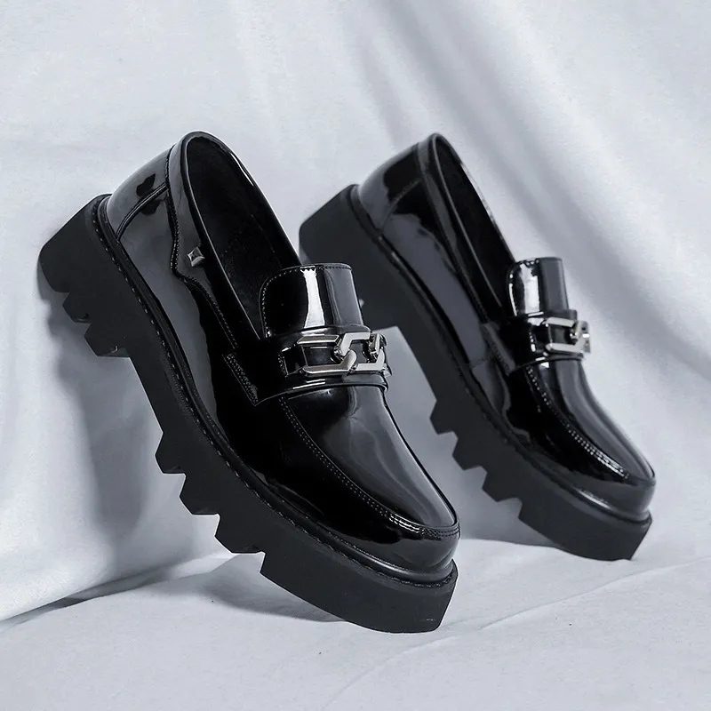 Htclub banquet patent leather tassel shoes slip on oxfords shoe brand designer platform thumb200