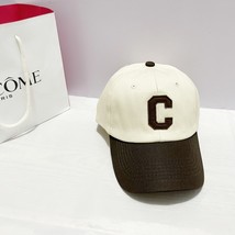 Big Letter C Color-Blocked Duck Tongue Women&#39;s Hat Spring Street Personality Bas - £6.26 GBP
