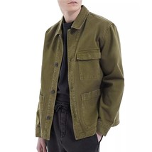 The Kooples Clearance NWT $295 Men&#39;s Twill Cotton Worker Jacket 3 Pocket Khaki - £88.90 GBP