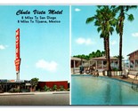 Doppio Vista Piscina Chula Vista Motel Tijuana Messico Unp Cromo Cartoli... - $6.10