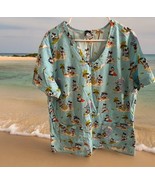 Scrub Disney Size XL On Vacation Beach Mickey Minnie Donald Goofy Surf M... - $19.79