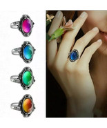 Mood Rings Color Changing Emotion Feeling Mood Oval Stone Ring Retro Dai... - $21.72 CAD