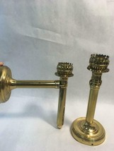 Pair of Candle Holder Wall Sconces, Rotate for Table Use as Candlesticks - £25.37 GBP