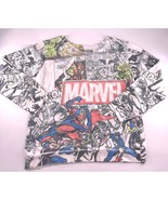 Marvel Comics Sweatshirt Womens Small White Black Y2K Pullover Long Sleeve - $24.37