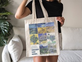 Van Gogh Tote Bag,Van Gogh Canvas tote bag,Vincent Van Gogh Art jute bag, Handba - £17.58 GBP