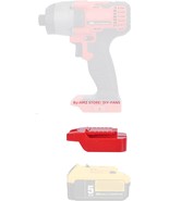Adapter Only, Red, Lq-18Ry, Fits Bauer 20V Cordless Tools For Dewalt 20V... - £27.03 GBP
