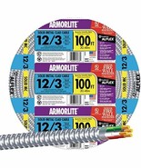 Southwire 68583423 100-Foot 12-Gauge 3-Conductor Type MC Cable, Aluminum - $168.08 CAD