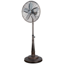 Optimus 16 Inch Retro Oscillating Stand Fan with Oil Rubbed Bronze Finish - £106.19 GBP