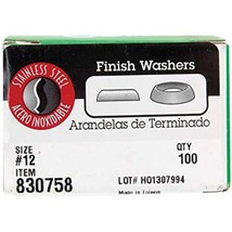 Hillman No. 12 Finish Washer Stainless Steel 100/Box - $20.77