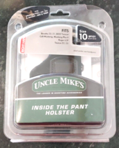 Uncle Mike&#39;s Inside the Pant Holster Size 10 #89101 Black Right Handed NEW - £9.32 GBP