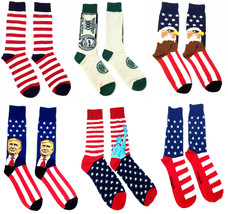 Usa American Flag Eagle United States Patriotic Stars Stripes Mens Crew Socks - £6.08 GBP+