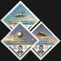 ZAYIX Yemen 332-334 MNH John F. Kennedy Space Rockets 013123S22M - £2.94 GBP