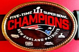 NEW ENGLAND PATRIOTS 5 TIME  SUPER BOWL CHAMPIONS Epoxy Buckle - NEW! - $16.78