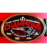 NEW ENGLAND PATRIOTS 5 TIME  SUPER BOWL CHAMPIONS Epoxy Buckle - NEW! - $16.78