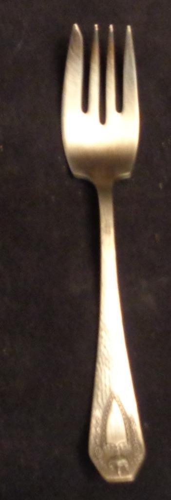 Antique Silverplate Salad Fork - 1847 Rogers Bros. - Monogram M OLD PRETTY FORK - $9.89