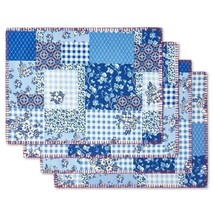 Pioneer Woman Heritage Patchwork Placemats 4-Piece Kitchen Reversible Red Check - £31.14 GBP