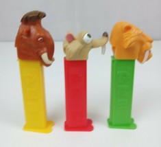 Vintage Lot of 3 Ice Age Pez Dispensers Scrat, Manfred, &amp; Diego - $10.66