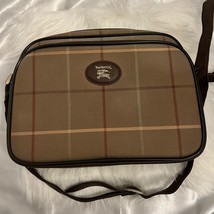 Burberry vintage brown check crossbody w/coa - $223.37