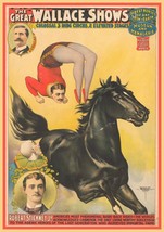 13704.Decor Poster print.Room Wall art design.Wallace circus show.Horse rider - £12.68 GBP+