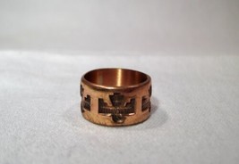 Vintage Bell Trading Post Solid Copper Wide Band Ring Size 5 K347 - £42.67 GBP