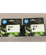 2 Genuine OEM HP 564XL Black High-Yield Ink Cartridges CN684WN - Exp 2025 - $34.99 CAD