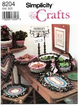 Fabric Crochet BASKETS, PLACEMAT, CUSIONS &amp; More Simplicity Pattern 8204... - £9.59 GBP
