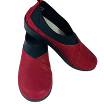 Clarks Cloudsteppers 7 M Sillian Suede Like Burgundy Slip On Loafer Flats - $44.99