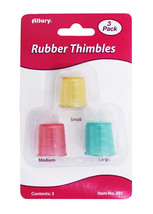 Rubber Thimbles Small Medium and Large Set - £3.95 GBP