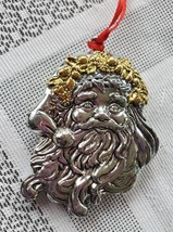 Waterford Georgian Santa  Silver plated Christmas Ornament 3.5&quot; Fine Sil... - $19.34