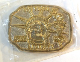 100 Years of Liberty Belt Buckle 1886-1986 Gold Color Statue Of Liberty NEW - £6.86 GBP