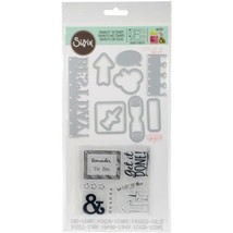 Sizzix Framlits w/Stamps and Dies:Get it Done - $19.95