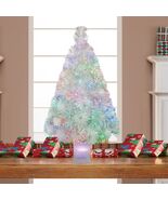 Holiday Time 32 inch White Fiber Optic Mini Christmas Tree Color Changin... - $581.70 MXN