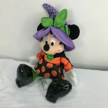 Disney Parks Halloween Minnie Mouse 13&quot; Plush Witch Hat Dress Stuffed Toy - £13.60 GBP