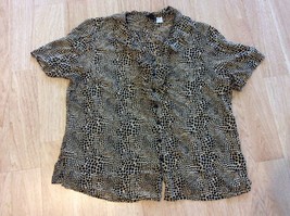Blouse Vintage Notations Woman Size 18W 100% Silk Flower - $15.15