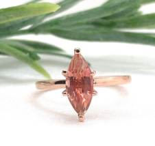 14k Rose Gold 1.22 Carat Genuine Natural Oregon Sunstone Solitaire Ring ... - $792.00