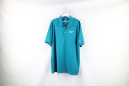 Nike Golf Mens Large Spell Out Pearl Vodka Collared Golfing Polo Shirt Blue - £27.25 GBP