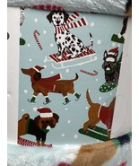 OH WHAT FUN dogs Sledding Christmas Holidays motif Blanket 90x90 Full/Queen - $44.09