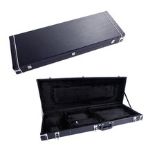 Universal Square Electric Guitar Hard Case Wooden Shell Lockable Carryin... - £95.16 GBP
