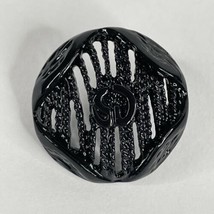 St. John Collection Black Metal Logo Replacement Button  13/16&quot; Round Shank Yarn - $12.00