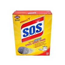 SOS Steel Wool Pads 10 Pack - £4.12 GBP