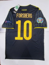 Emil Forsberg Sweden 20/21 Euro Stadium Blue Yellow Away Soccer Jersey 2... - $70.00