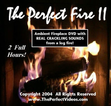 FIREPLACE DVD Multiple Logs w/ Real Crackling Sounds Warm Romantic Holiday Video - £6.82 GBP