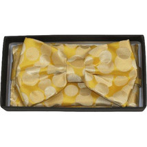 Men Bow Tie Hankie Set Formal Event Tuxedo, Business Suit #BT15 Gold Polka Dots image 3
