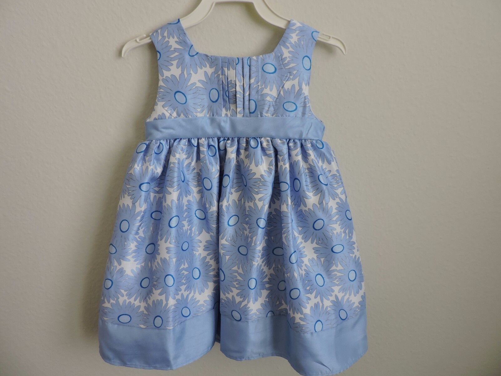 George Toddler Girls Dress Baja Blue Flowers Spring 24M Church Easter Party NWT - $13.99