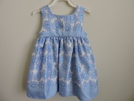 George Toddler Girls Dress Baja Blue Flowers Spring 24M Church Easter Pa... - $13.99