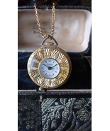 Vintage 1970-s Gold Plated Cardinal Watch Pendant on Chain - Fully Working! - $1,674.05 MXN